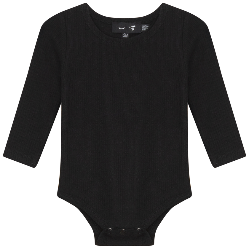 Pointelle Long Sleeve Rib Onesie