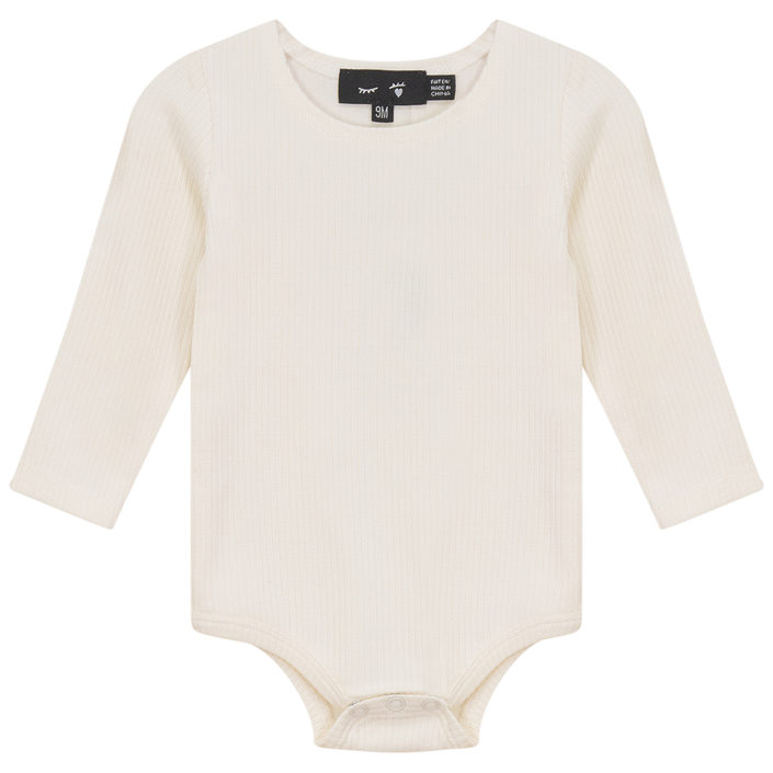 Pointelle Long Sleeve Rib Onesie
