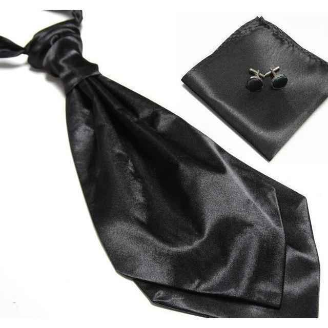 Ascot/Cravat Tie, Cufflinks & Pocket Square/Handkerchief Set
