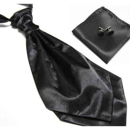Ascot/Cravat Tie, Cufflinks & Pocket Square/Handkerchief Set