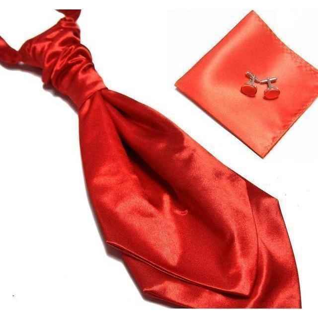 Ascot/Cravat Tie, Cufflinks & Pocket Square/Handkerchief Set
