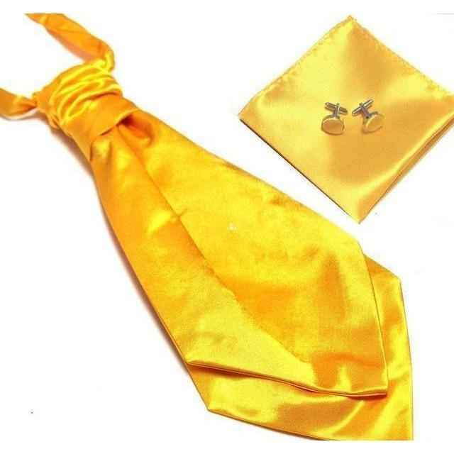 Ascot/Cravat Tie, Cufflinks & Pocket Square/Handkerchief Set