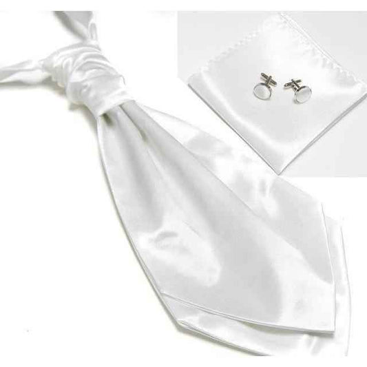 Ascot/Cravat Tie, Cufflinks & Pocket Square/Handkerchief Set