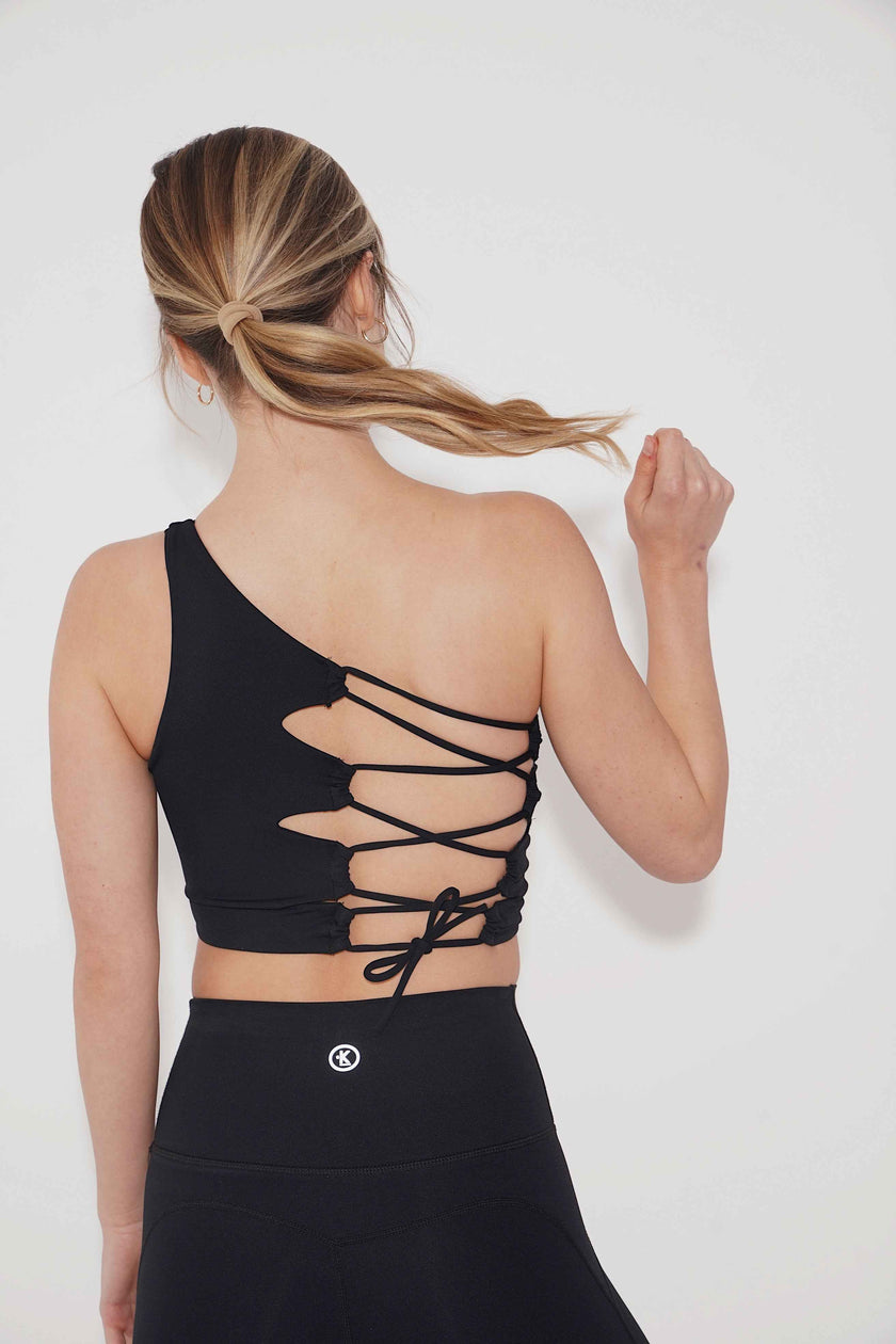 I Am Wise Tie up Bra in Black