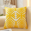 Textured Cotton Blend leaf tropical design Throw Pillow (With insert) size 18