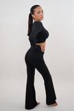 I Am Present Black Stretch Flare Legging