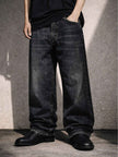 BLACK WASH BAGGY DENIM