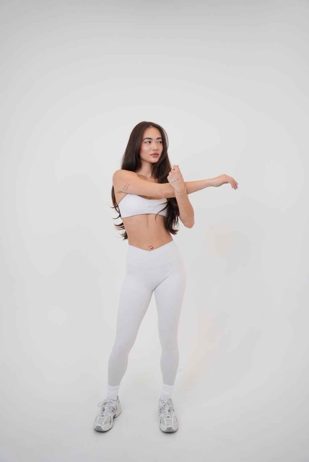 My Time Is Divine Lime White Cross-Back Butter Soft Bra