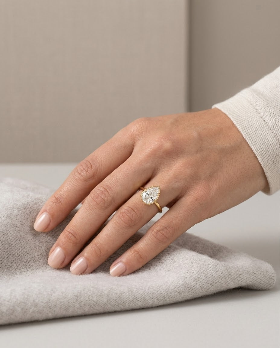 Pear Cut Bezel Ring