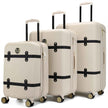 Grace 3 Piece Expandable Retro Luggage Set