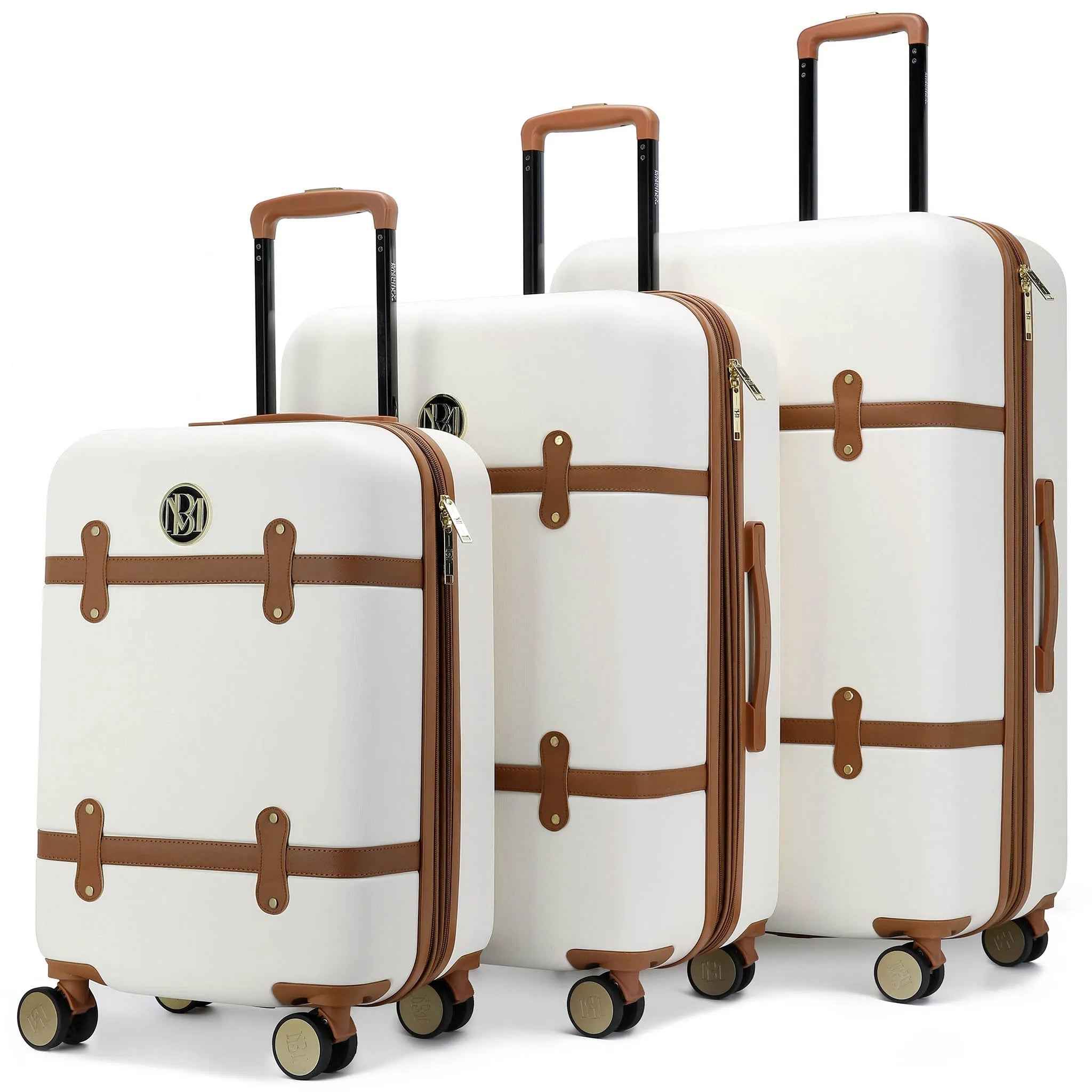 Grace 3 Piece Expandable Retro Luggage Set