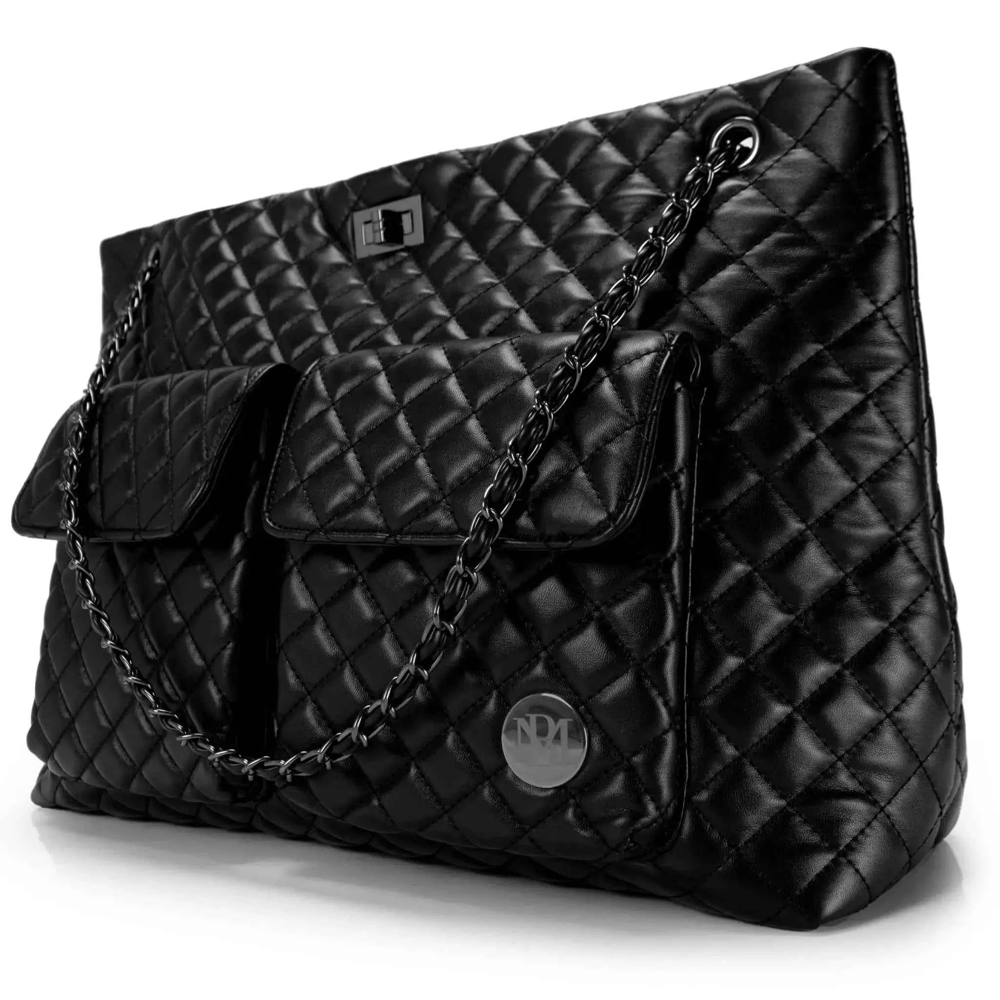 Diana Quilted Vegan Leather Weekender Duffel Bag