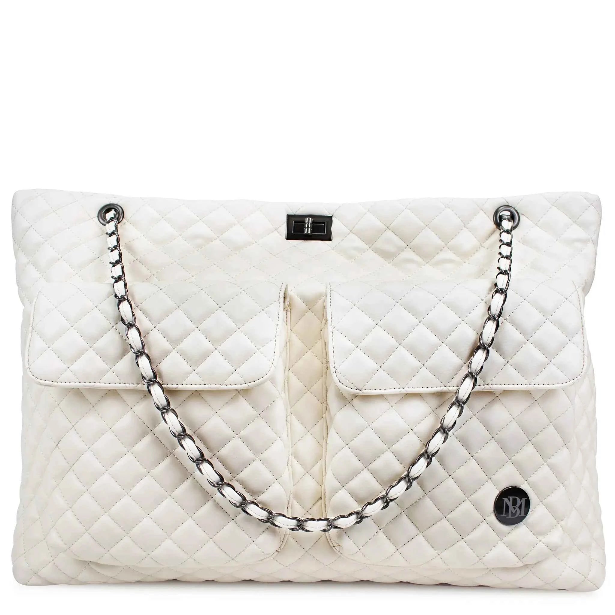 Diana Quilted Vegan Leather Weekender Duffel Bag