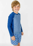 Boys Blue Long Sleeve Rashguard