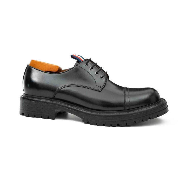 Big Cap Toe Derby shoes Black