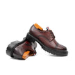 Big Cap Toe Derby shoes Wine red