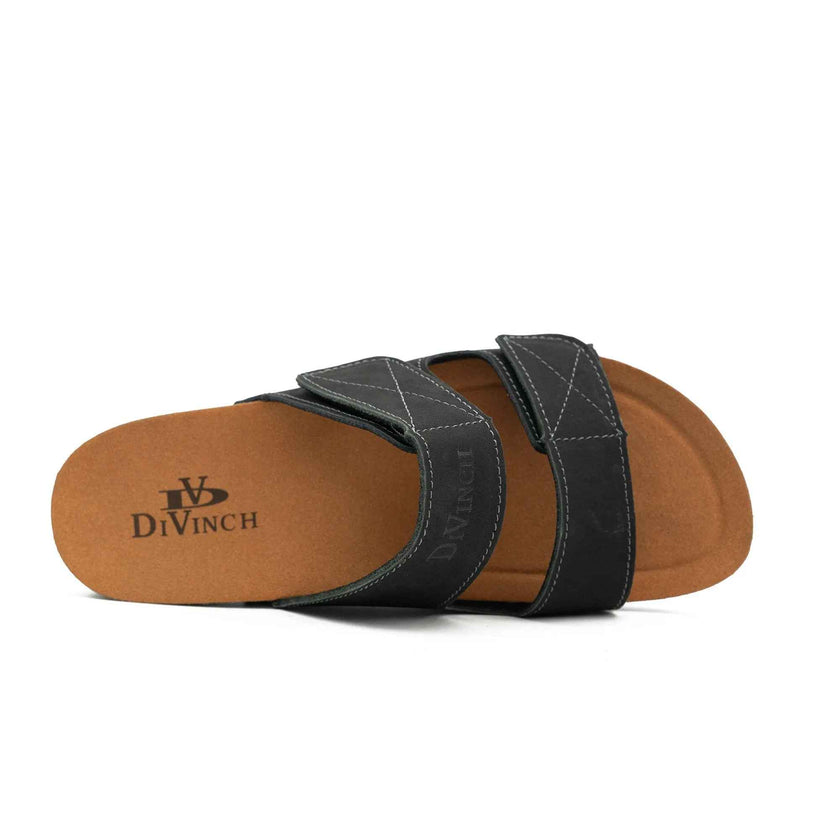 Black Adjustable Slide Sandals
