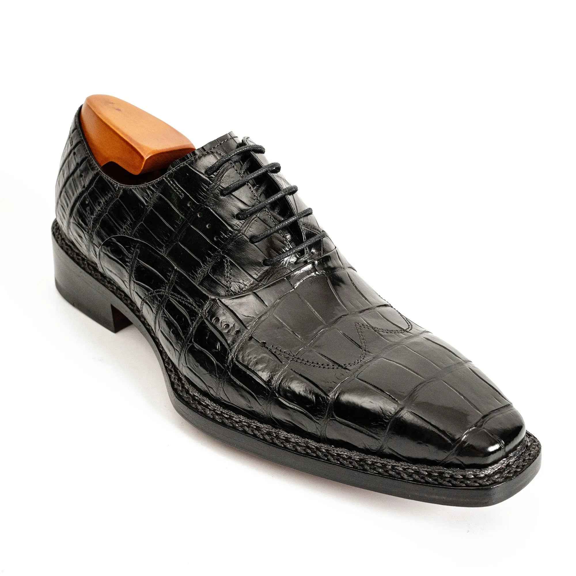 Black Alligator Norwegian Oxford
