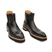 Black Brogue Platform Chelsea Boot