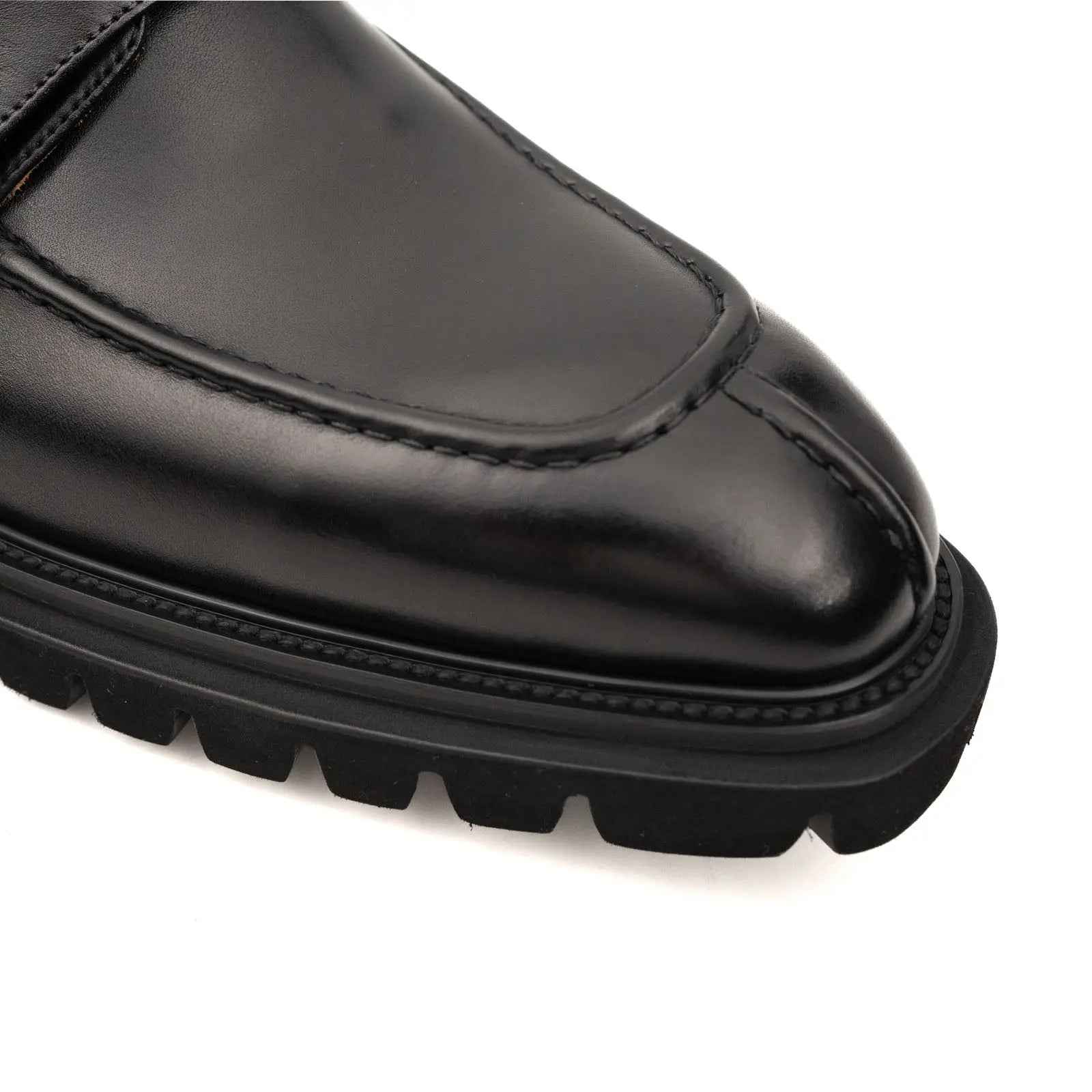 Black Double Monk Lug Boot