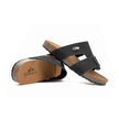 Black Double - Strap Slide Sandals