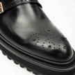 Black Dual-Buckle Chunky Sole Brogues