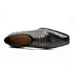 Black Grey Crocodile Oxford Shoes Goodyear Norwegian 8018