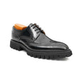 Black derby brogue shoes