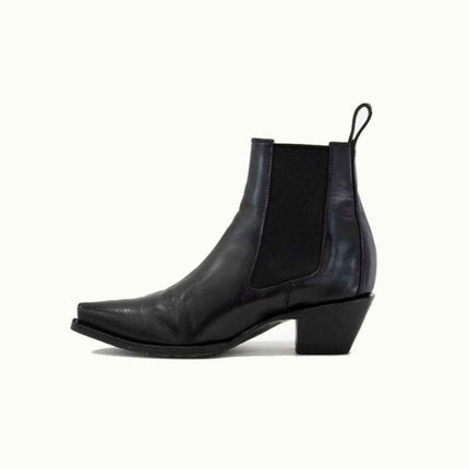 The Sandra Boot in Black Patent Leather