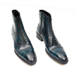 Blue Genuine Alligator Leather Boots Goodyear Norwegian Welt