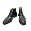 Blue Patent Lug Sole Boot