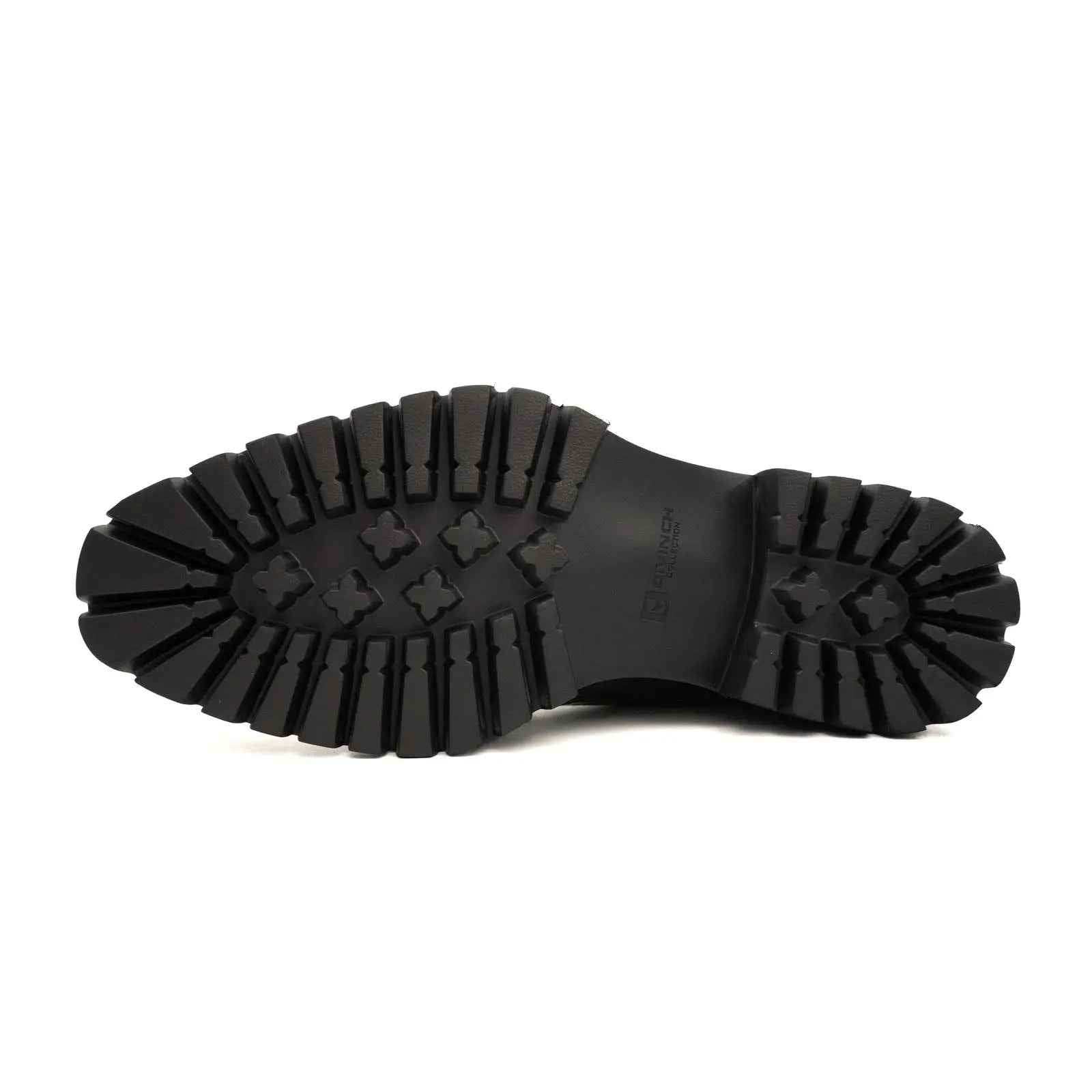 Blue Patent Lug Sole Boot