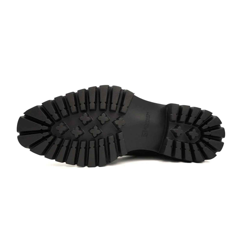 Blue Patent Lug Sole Boot