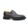 Blue derby brogue shoes