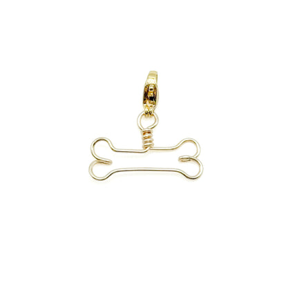 Bone gold charm