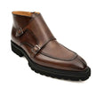 Borwn Burnished Double Monk Boot