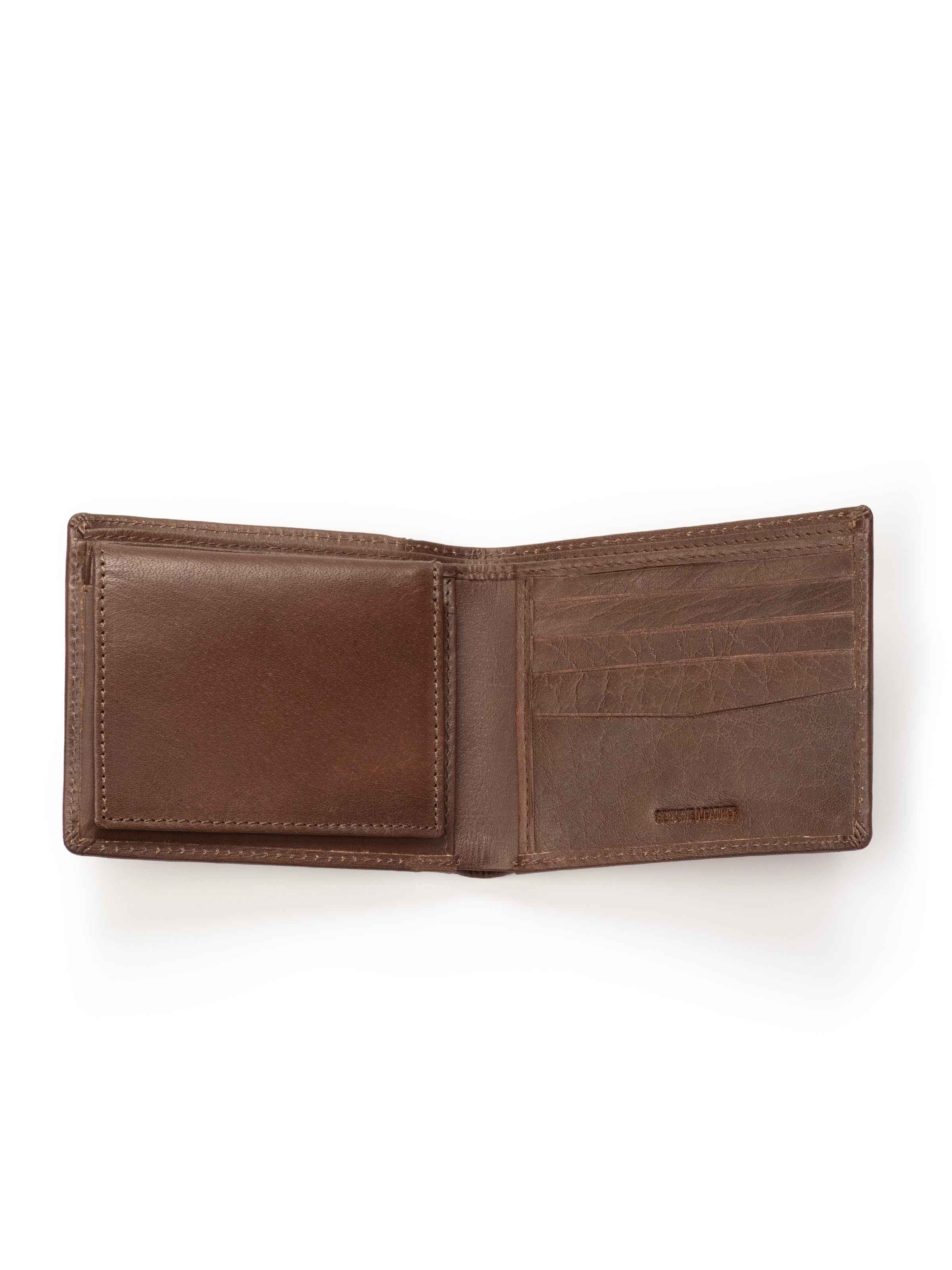 Wealth Ward Brown Bi-folded Wallet