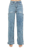 WOMEN FASHION STYLE DENIM PANTS