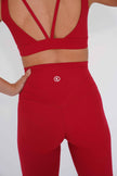 I am Beautifully Radiant Quick Dry Red Yoga Legging