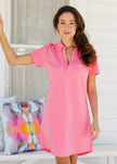 Shell Pink Cotton Polo Dress