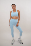 I Am Glowing Sky Blue Quick Dry Butter Legging