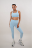 I Am Glowing Sky Blue Quick Dry Butter Legging