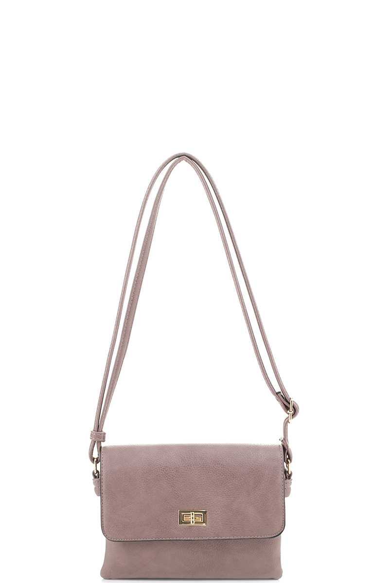 Smooth Colored Crossbody Bag - Pikemla