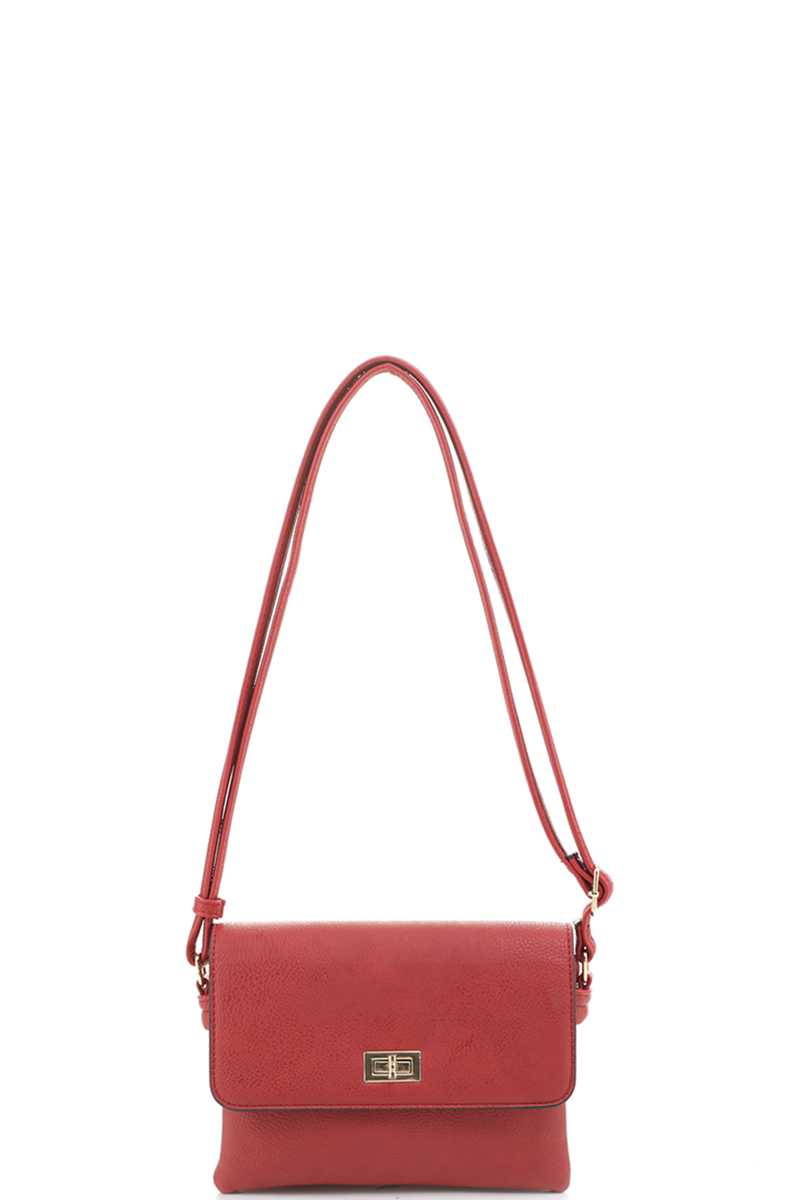 Smooth Colored Crossbody Bag - Pikemla