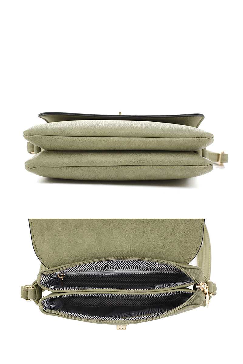 Smooth Colored Crossbody Bag - Pikemla