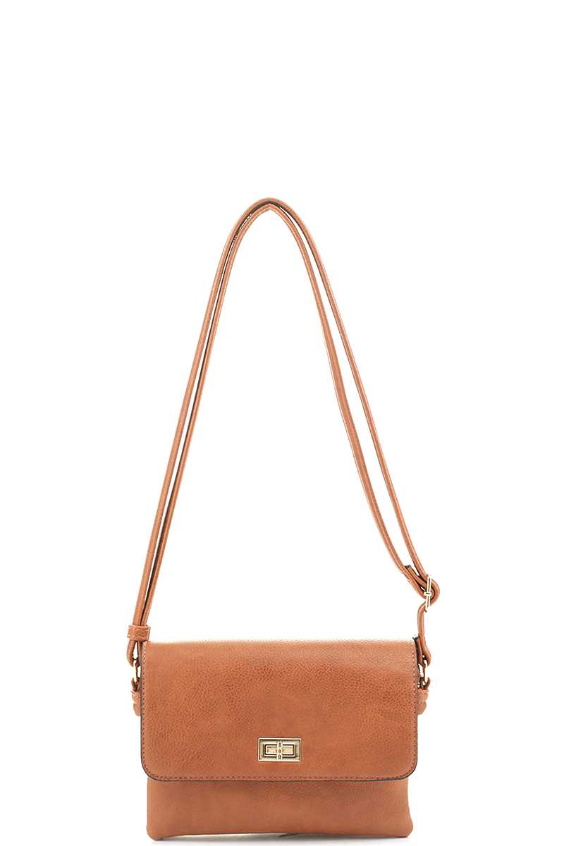 Smooth Colored Crossbody Bag - Pikemla