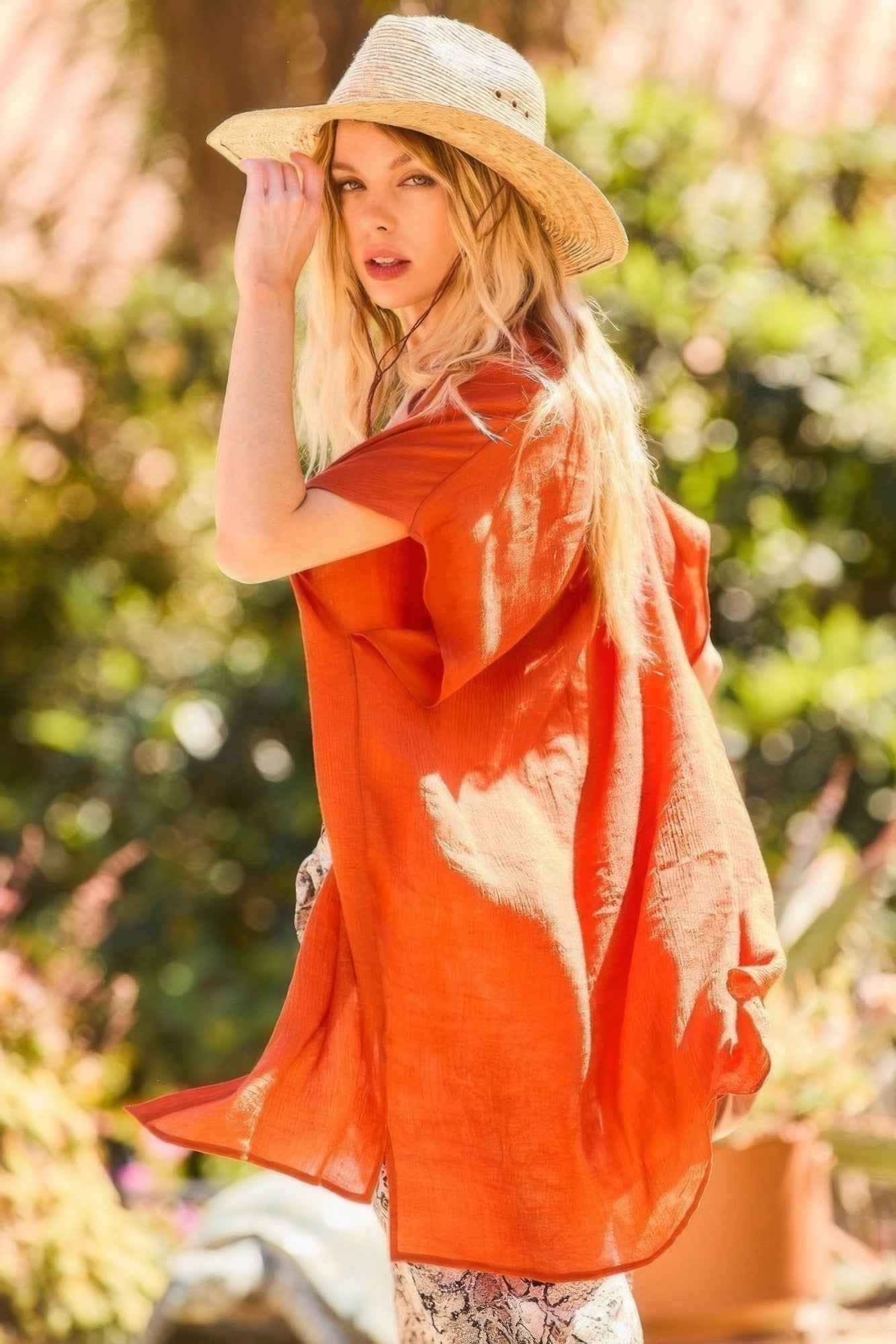 Collar Neck Button Down Robe Oversize Jacket - Pikemla