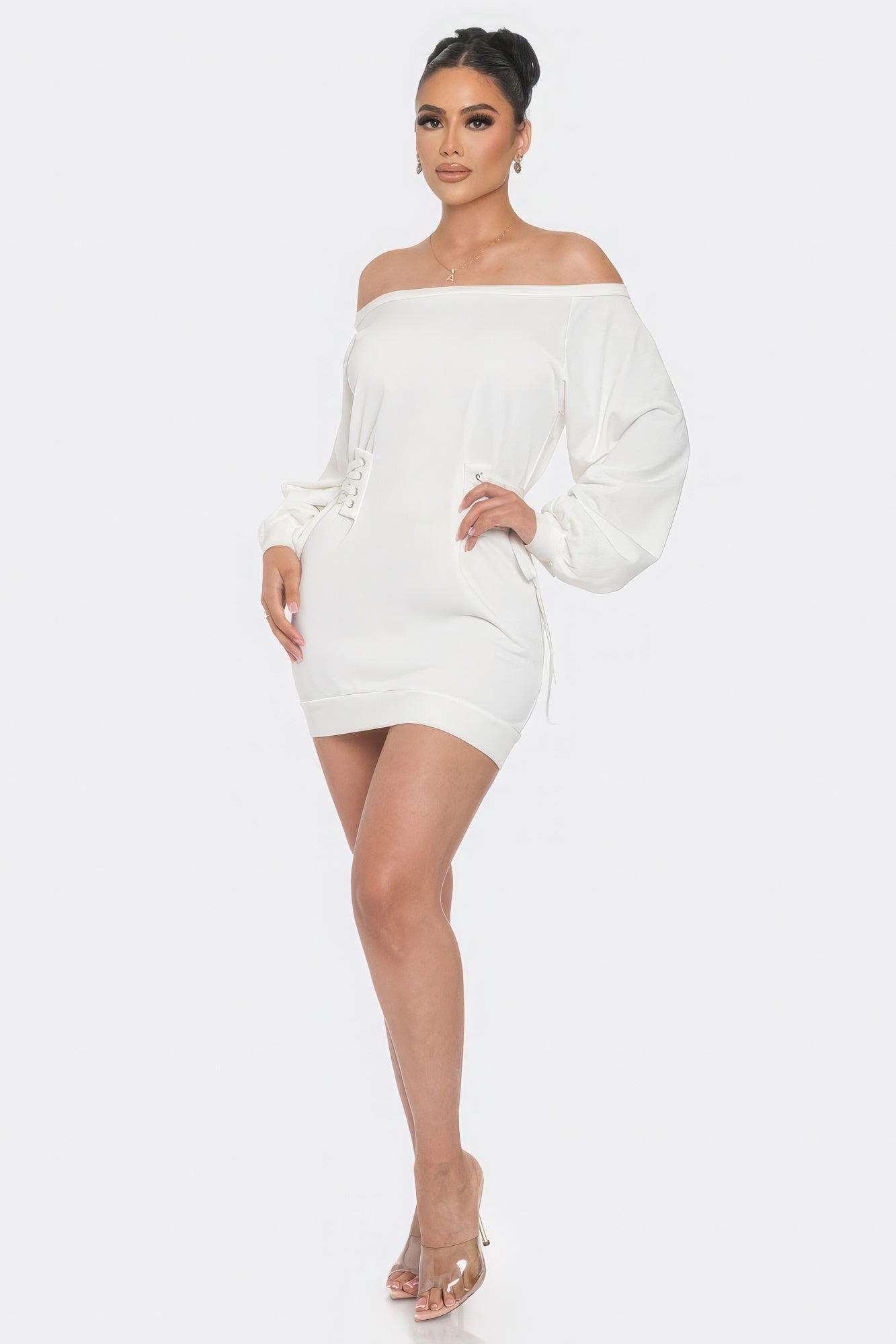 Off Shoulder Mini Dress - Pikemla