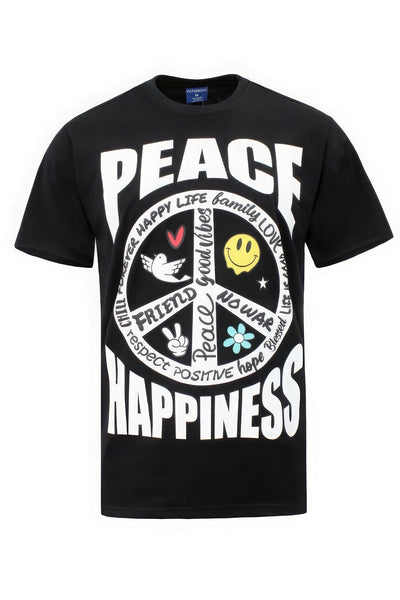 Peace Happiness T-shirts - Pikemla