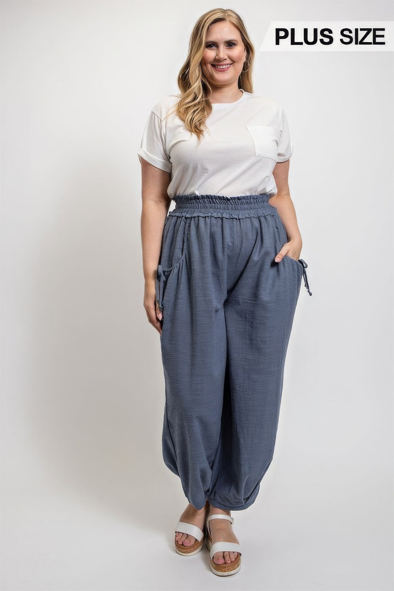 Voluminous Relaxed Fit Pant With Side Pocket - Pikemla